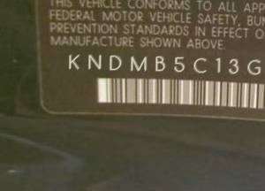 VIN prefix KNDMB5C13G61