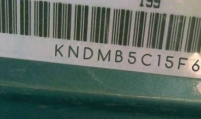 VIN prefix KNDMB5C15F60