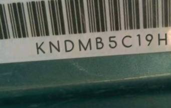 VIN prefix KNDMB5C19H62