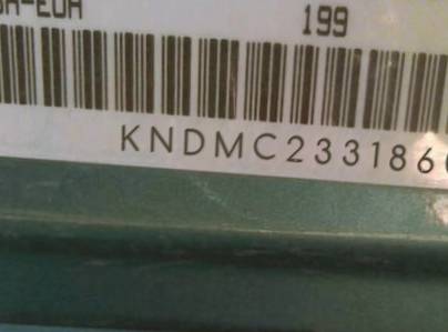 VIN prefix KNDMC2331860