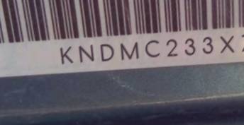 VIN prefix KNDMC233X760