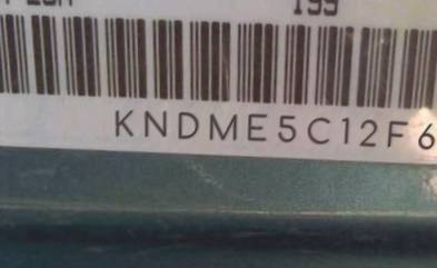 VIN prefix KNDME5C12F60