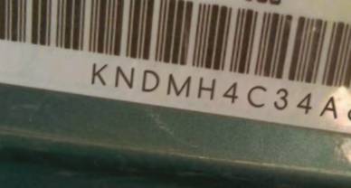 VIN prefix KNDMH4C34A63