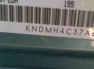 VIN prefix KNDMH4C37A63
