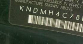 VIN prefix KNDMH4C78B64