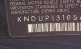 VIN prefix KNDUP1310566
