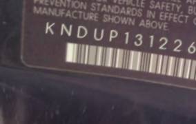VIN prefix KNDUP1312261