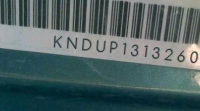 VIN prefix KNDUP1313260
