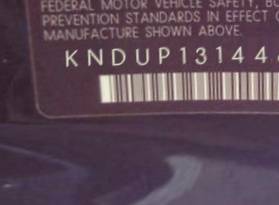 VIN prefix KNDUP1314466