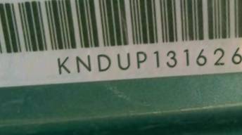 VIN prefix KNDUP1316262