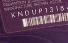 VIN prefix KNDUP1318466
