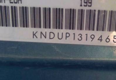 VIN prefix KNDUP1319465