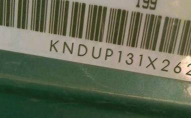 VIN prefix KNDUP131X262