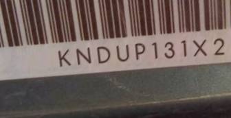 VIN prefix KNDUP131X263