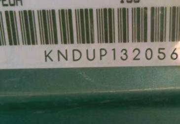 VIN prefix KNDUP1320566