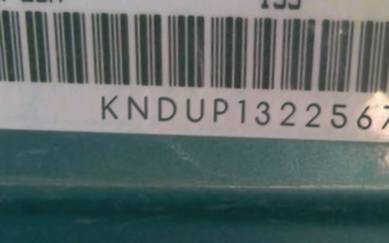 VIN prefix KNDUP1322567