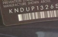 VIN prefix KNDUP1326567