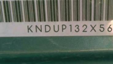 VIN prefix KNDUP132X567