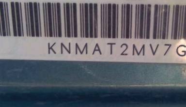 VIN prefix KNMAT2MV7GP6