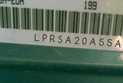 VIN prefix LPRSA20A55A6