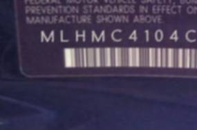VIN prefix MLHMC4104C52