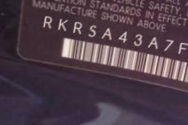 VIN prefix RKRSA43A7FA1