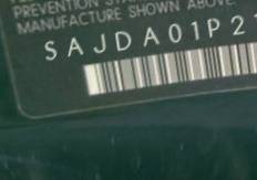 VIN prefix SAJDA01P21GM
