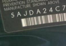 VIN prefix SAJDA24C73LF