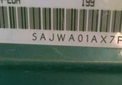 VIN prefix SAJWA01AX7FN