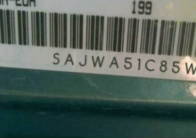 VIN prefix SAJWA51C85WE