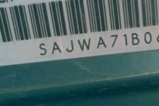 VIN prefix SAJWA71B06SH