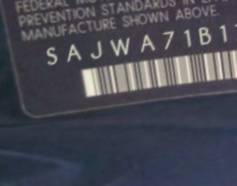 VIN prefix SAJWA71B17SH
