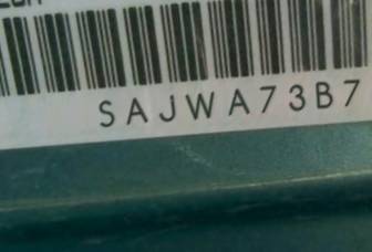 VIN prefix SAJWA73B75TG