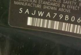 VIN prefix SAJWA79B06SG