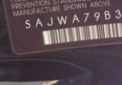 VIN prefix SAJWA79B36SH