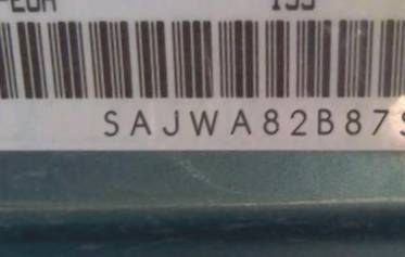 VIN prefix SAJWA82B87SH