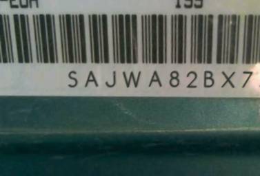 VIN prefix SAJWA82BX7SH