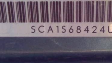 VIN prefix SCA1S68424UX