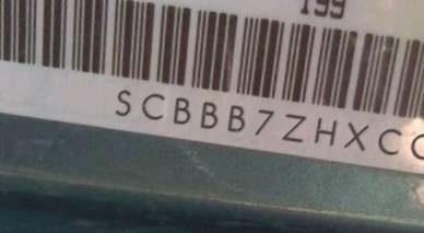 VIN prefix SCBBB7ZHXCC0