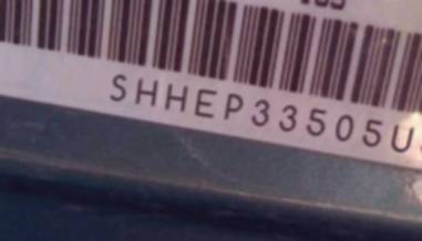 VIN prefix SHHEP33505U5