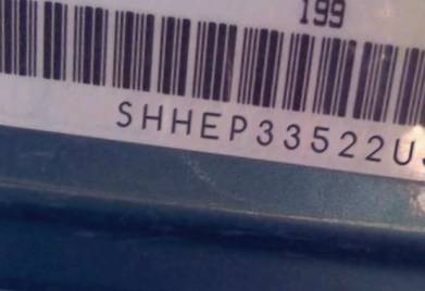 VIN prefix SHHEP33522U3