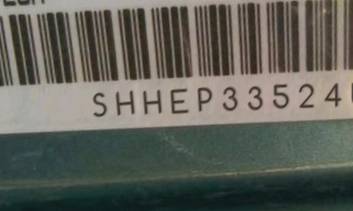 VIN prefix SHHEP33524U5