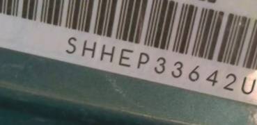 VIN prefix SHHEP33642U3