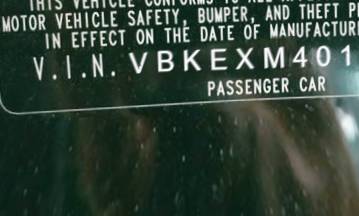VIN prefix VBKEXM4016M4