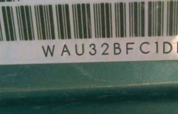 VIN prefix WAU32BFC1DN0