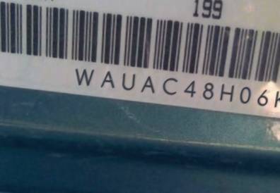 VIN prefix WAUAC48H06K0