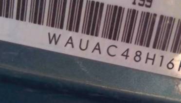 VIN prefix WAUAC48H16K0