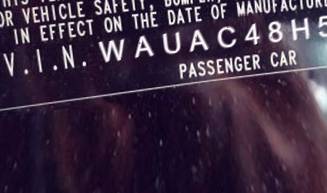 VIN prefix WAUAC48H53K0