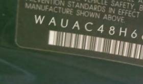 VIN prefix WAUAC48H66K0