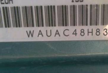 VIN prefix WAUAC48H83K0